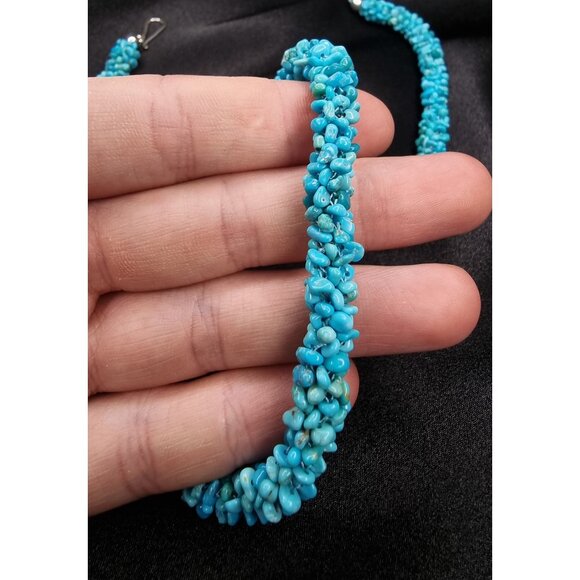 Rare Find Jay King Sterling Silver Genuine Turquoise Necklace With Adjustable - Picture 5 of 5